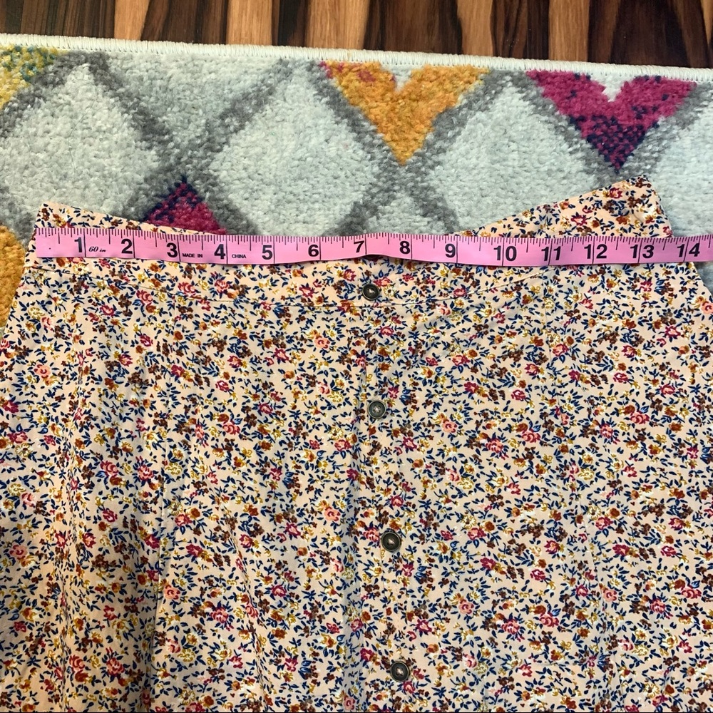 XHILARATION Floral Crop Top Mini Skirt 2pc Set Medium - Picture 16 of 16